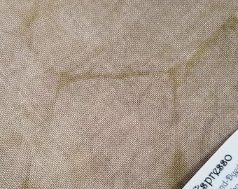 ESPRESSO premium hand dyed cross stitch fabric 100% Linen 32 - 36 - 40 count Fat Eighth by Fiber on a Whim