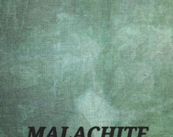 MALACHITE premium hand dyed cross stitch fabric 100% AIDA (14 - 16 - 18 - 20) count Fat Eighth by Fiber on a Whim