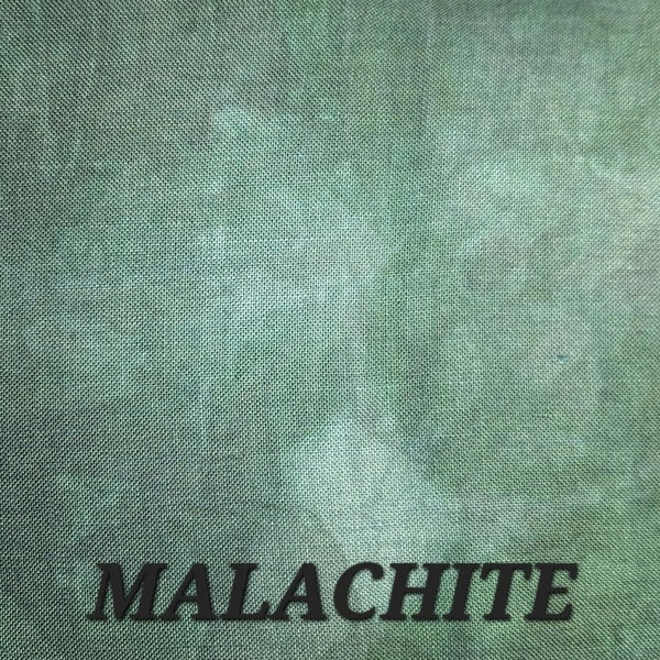 MALACHITE premium hand dyed cross stitch fabric 100% Linen (28 - 32 -36- 40) count Fat Eighth by Fiber on a Whim