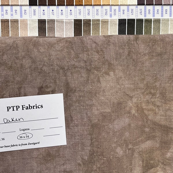 OAKEN premium cross stitch fabric ( 32 - 36 - 40 count ) 100% linen Picture This Plus