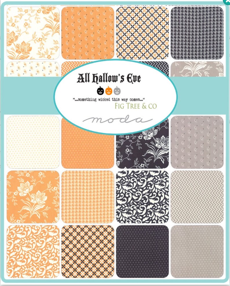 All Hallows\u2019 Eve Jelly Roll 2.5\u201d strips by Fig Tree Quilt for Moda