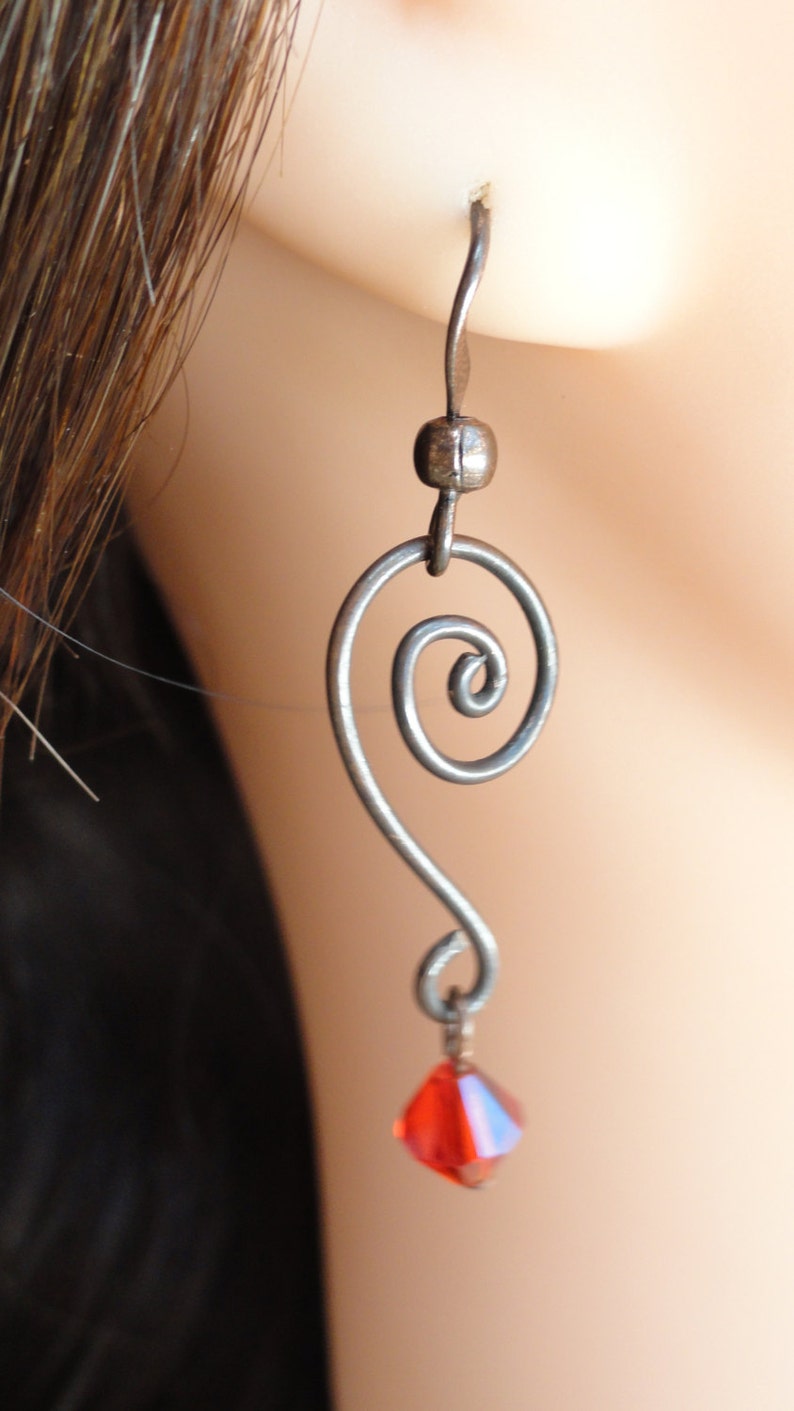 Antiqued Copper Earrings Wirewrapped Handmade Teardrop Etsy