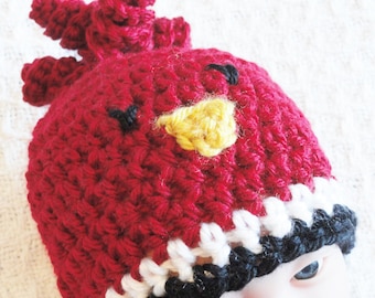 Arizona Cardinals Beanie Hat Baby Cardinal Beanie Hand-crocheted Arizona Cardinals Football Inspired Hat By Distinctly Daisy