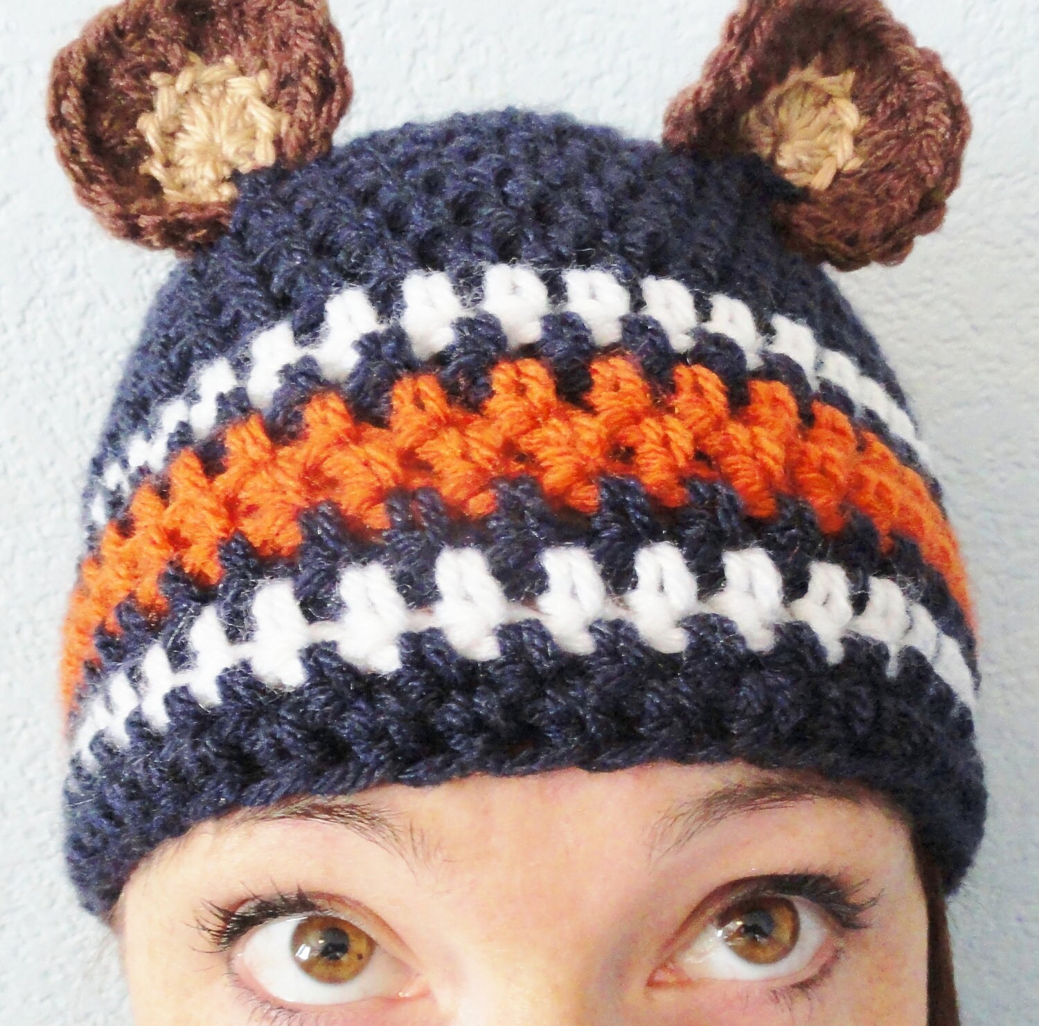 Go Bears Hat Hand-crocheted Chicago 