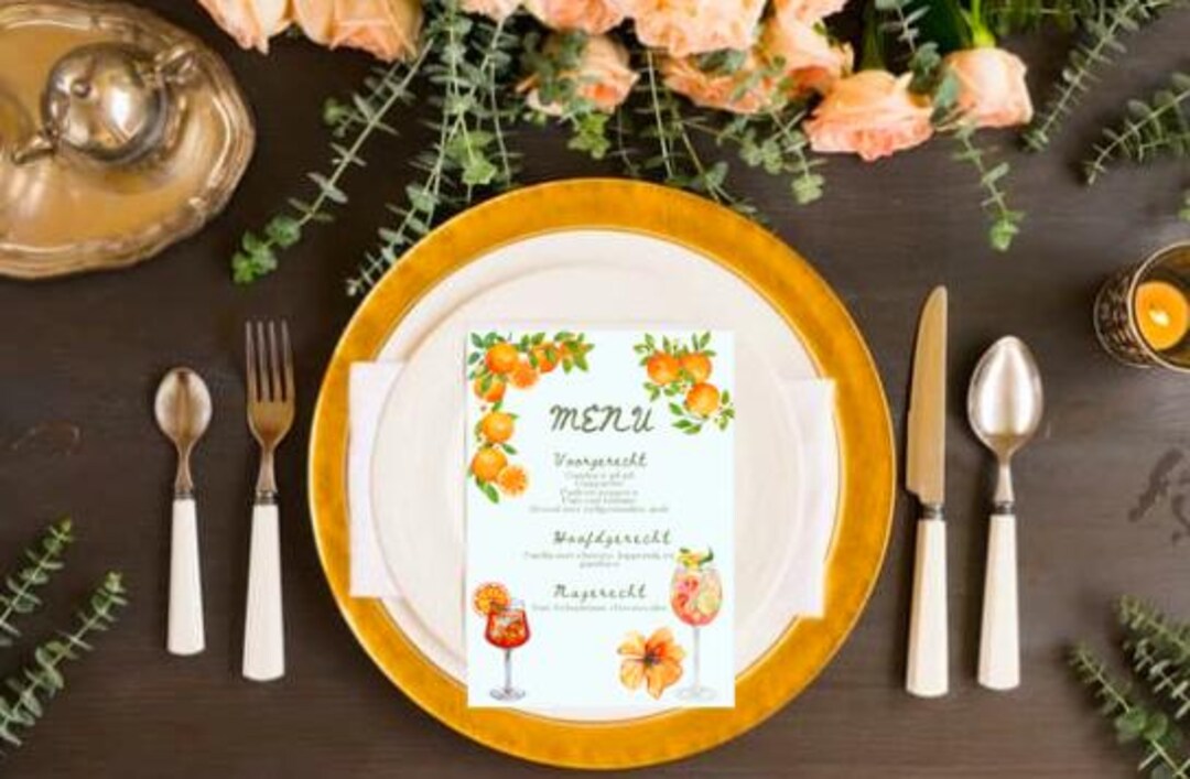 Spanish Theme Menu Card - Template - Personalize - Custom - Download ...