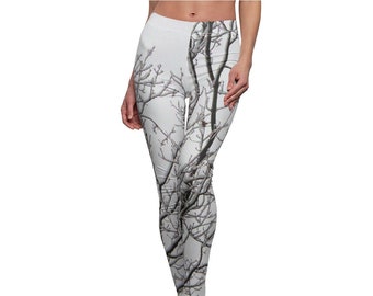 Winter Tree Soft Leggings Women's Pants Branch Branches White Leggings XS S M L XL 2XL Halloween Leggings