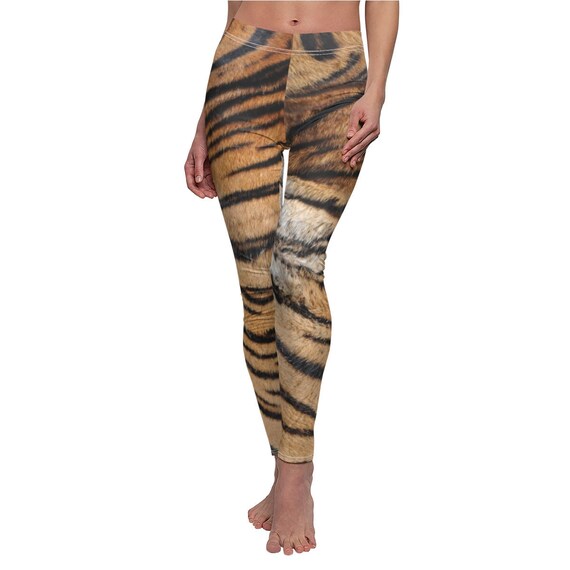 Tiger Stripe Leggings Orange Black 