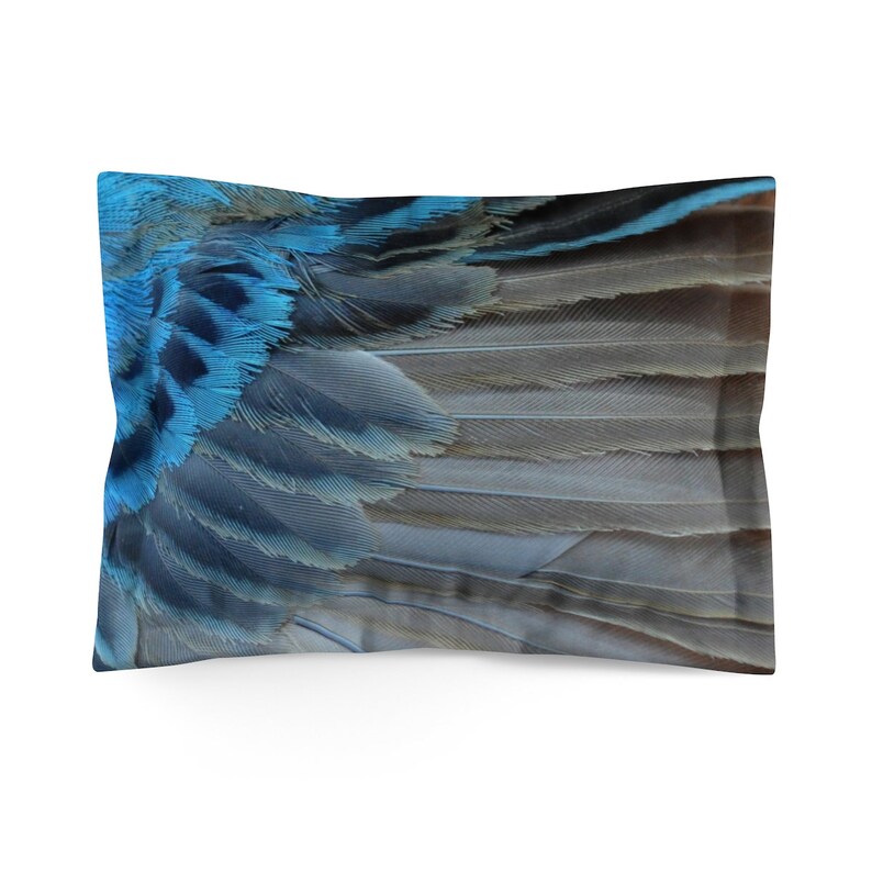 Duvet Cover Comforter Cover Bird Feather Wing Blue Gray Nature Etsy