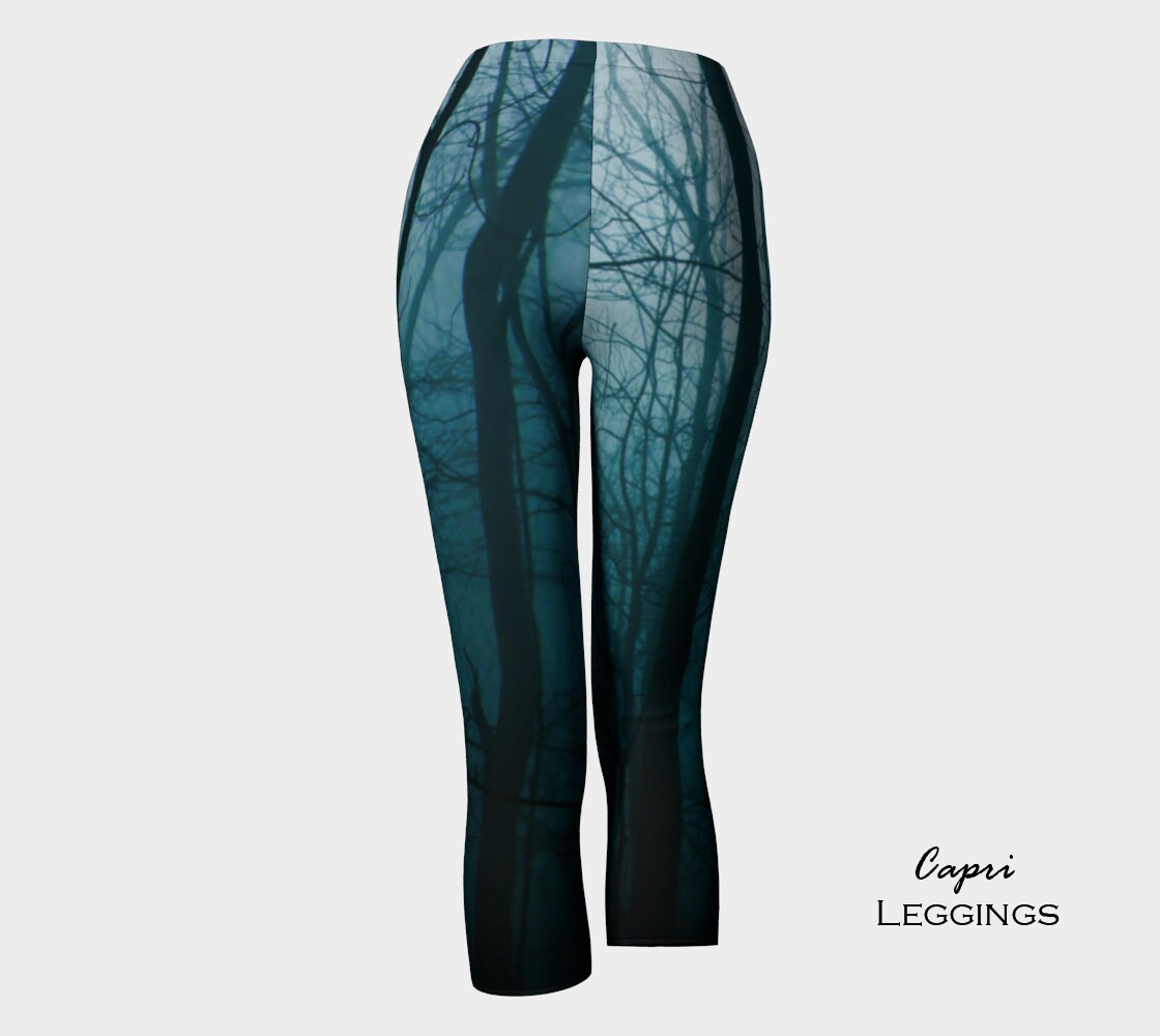 Tree LeggingsWomen's LeggingsBlue ForestTree Trunks Etsy