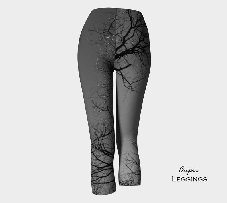 Tree Leggings-Women's Leggings-Tree Branch Branches Gray Black Leggings-Winter Tree xs, s, m, l, xl Halloween Leggings image 8