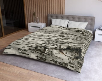 Baum Bettbezug, Birkenrinde Bettwäsche, Naturbettwäsche, Baum Schlafzimmer, Baum Bettwäsche, Birkenbaum Decke, Queen Twin Pillow Sham