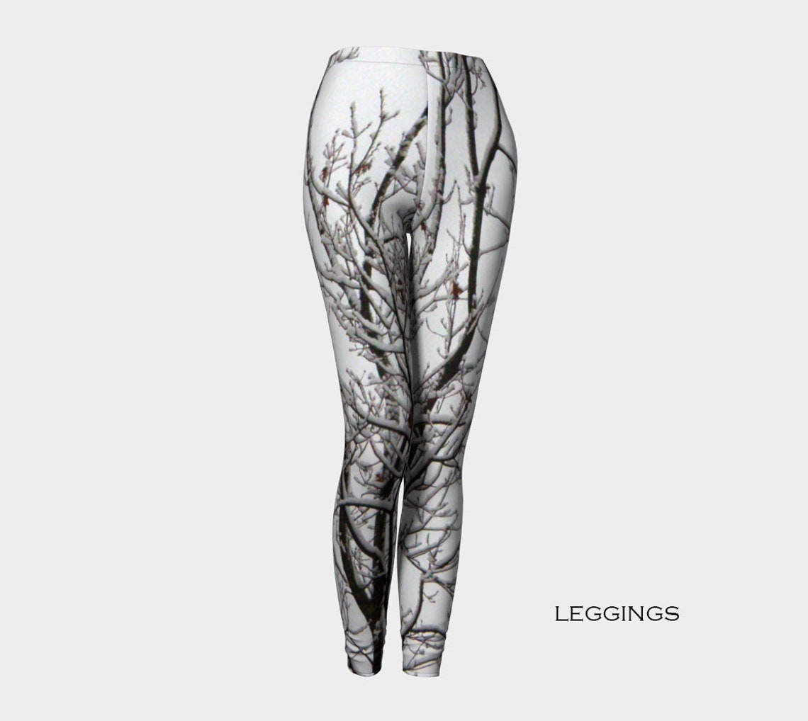 Tree LeggingsWomen's LeggingsTree Branch Branches White Etsy