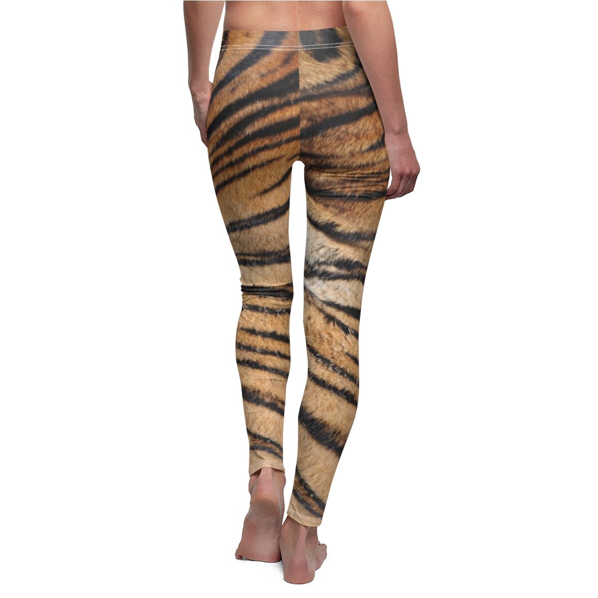 Tiger Stripe Leggings Orange Black 