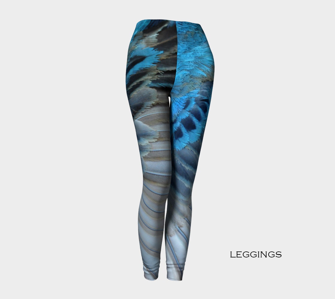 Bird Feather Leggings-women's Leggings 