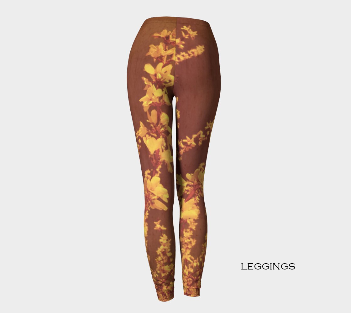 flower leggings with pockets