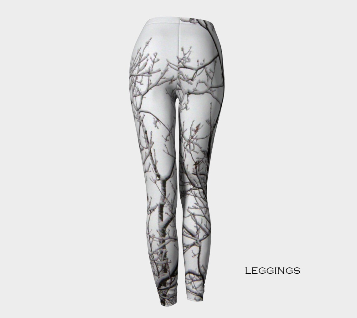 Tree LeggingsWomen's LeggingsTree Branch Branches White Etsy