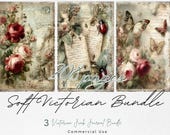 Soft Victorian Journal Bundle - Lady Victorian Vintage Collage Papers, My Porch Prints, Digital Download