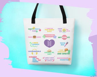 BTS Fan Merch, BTS Tote Bag, BTS Accessories, Army Fan Gift, Kpop Fan Gift, K-Pop Merchandise, Army Kpop Bag,