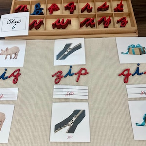 Tarjetas de nomenclatura de la vocal corta "i"