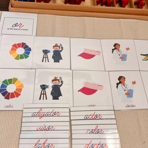 Cartões de nomenclatura com sufixo "ou"