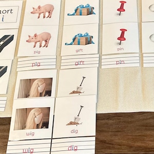 Nomenclatura de vogal curta "i" 3 partes - Imprimir