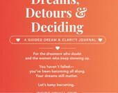 Dreams, Detours & Deciding Again Printable Journal | Self Reflection Journal | Healing Journal | Personal Growth Workbook | Digital Download