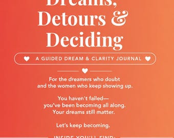 Dromen, omwegen en opnieuw beslissen Afdrukbaar dagboek | Zelfreflectiedagboek | Genezingsdagboek | Werkboek persoonlijke groei | Digitale download