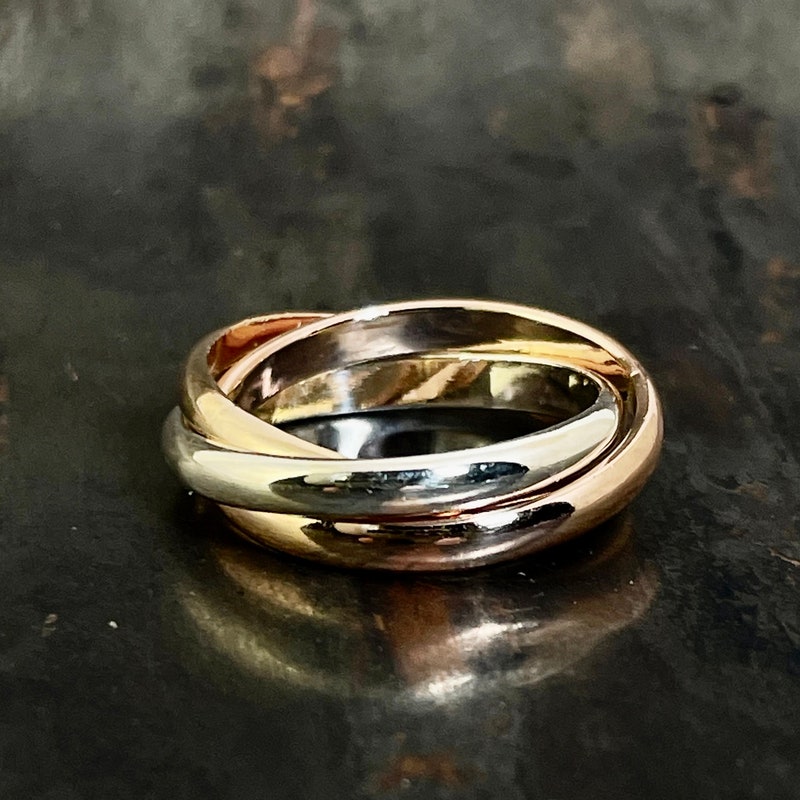 Tri Color Rings Band Etsy