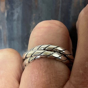 Twist Wire Rolling Ring Argentium Sterling Silver