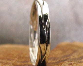 Cheeky Argentium Silver Braided Ring - Flex Your Stack Game & Mid-Finger Style