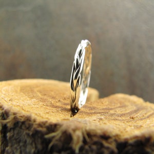 Skinny Half Round Braided Stacking Ring
