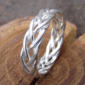 Five-wire Braided Argentium Sterling Silver Ring