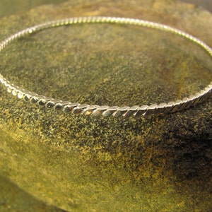 Argentium sterling silver bangle bracelet