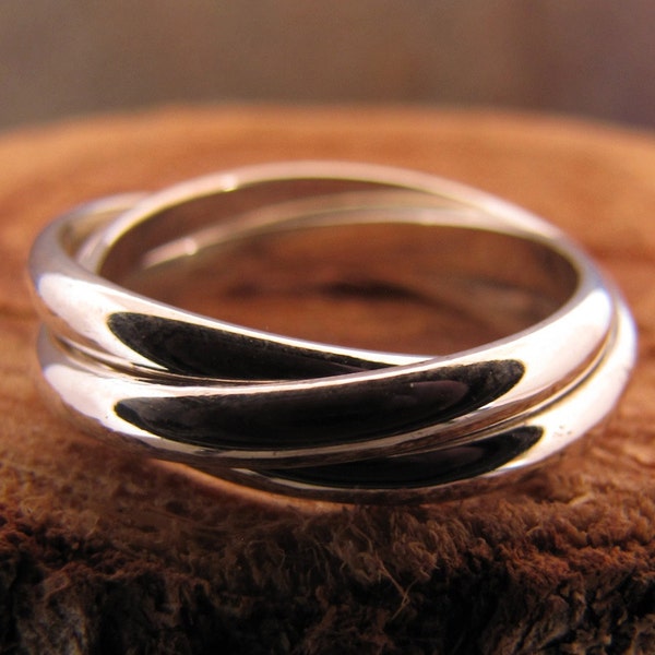 Silver Rolling Ring, Fidget Ring