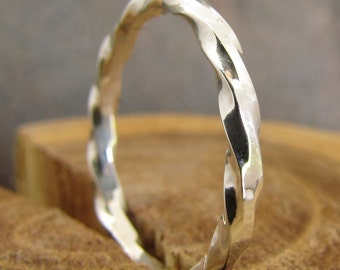 Argentium Sterling Stunner - The 'Is It Even There?' Stackable, Midi, & Solo Ring