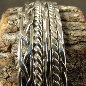 Square Braided Argentium Sterling Silver Bangle Bracelet image 5