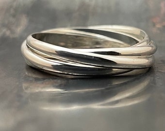 4 Ring Silver Rolling Ring
