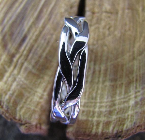 Mens Argentium Sterling Silver Ring Etsy