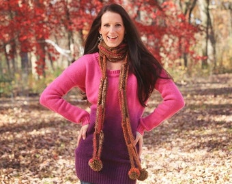 Chain Link Scarf Crochet Pattern PDF (instant digital download simple basic easy beginner crochet loop scarf)