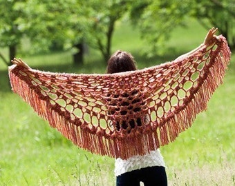 Colorful Shawl Crochet Pattern PDF (instant digital download simple basic easy beginner wrap scarf)