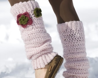 Cozy Leg Warmers Crochet Pattern PDF (instant digital download simple basic easy beginner flowers)