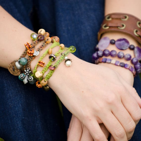 Charm Bracelet Crochet Pattern PDF instant Digital Download Simple Basic Easy Beginner Etsy Canada