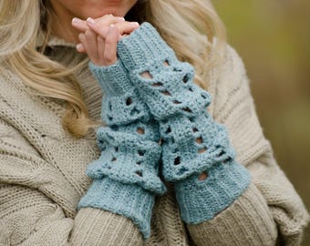 Slouchy Arm Warmers Crochet Pattern PDF – Easy Fingerless Gloves