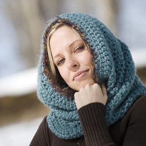 Patrón de ganchillo para bufanda tipo cuello tipo snood en PDF (descarga digital instantánea, sencillo, básico, fácil, para principiantes, bufanda tipo snood infinita, calentador de cuello)