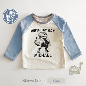 Personalized Birthday Boy Toddler Shirt - Dinosaur Birthday Gift - Custom Birthday Shirt for Boys - Dinosaur Tee with Name