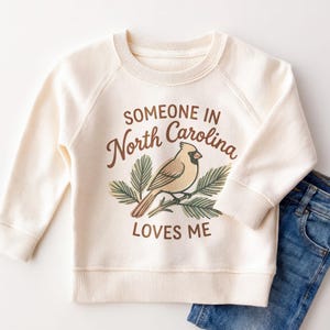 Someone In North Carolina Loves Me Baby Onesie - Cute NC Cardinal Bird Bodysuit image 6