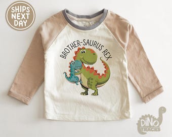 Brothersaurus Shirt - Boys Dinosaur Kids Tee - Brother Announcement Toddler Shirt