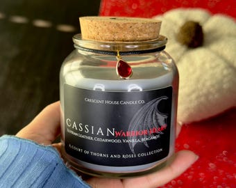 ACOTAR Cassian Novelty Candle with Siphon Charm