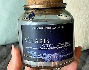ACOTAR Velaris V2 Candle with Charm
