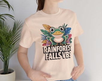 Rainforest Falls VBS 2026 T-Shirt | Jungle Frog Theme Crew & Volunteer Tee